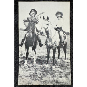 Postcard: Best Regards The Muse Sisters western Photography exhibit/Arcade Card